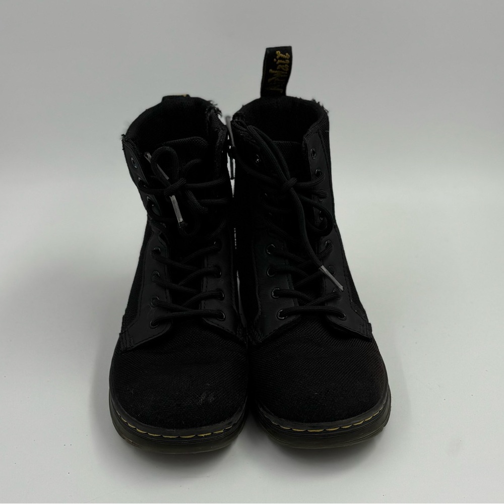 Dr. Martens Doc Combs J Air Wair Combat Boots, Kid Youth size 3 Canvas Zip Black - Picture 2 of 6